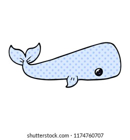cartoon doodle sea whale