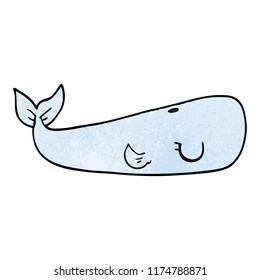 cartoon doodle sea whale
