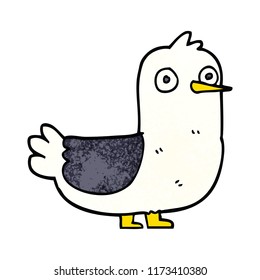 cartoon doodle seagull