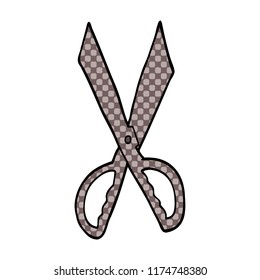 tijeras de coser de doodle de dibujos animados