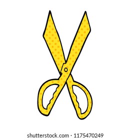 tijeras de coser de doodle de dibujos animados