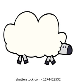 cartoon doodle of a sheep