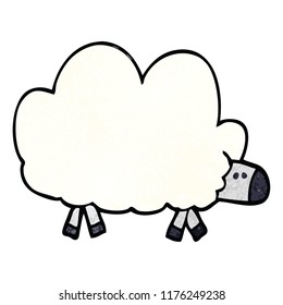 cartoon doodle of a sheep