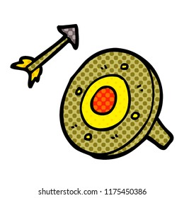cartoon doodle shield and arrow