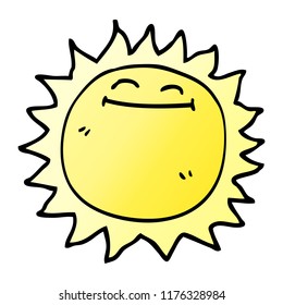 cartoon doodle shining sun