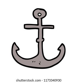 cartoon doodle ship anchor