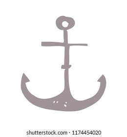 cartoon doodle ship anchor