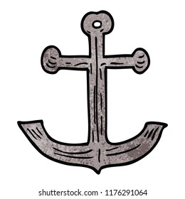 cartoon doodle ships anchor