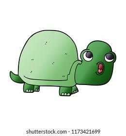 cartoon doodle shocked turtle