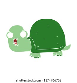 cartoon doodle shocked turtle