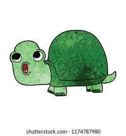 cartoon doodle shocked turtle