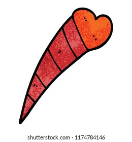 cartoon doodle shooting heart decorative element