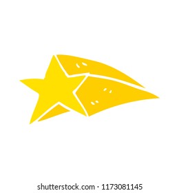 cartoon doodle shooting star