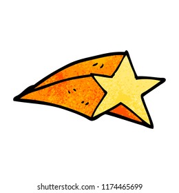 estrella fugaz del doodle de dibujos animados