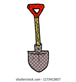 cartoon doodle shovel