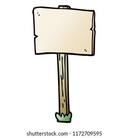 cartoon doodle sign post