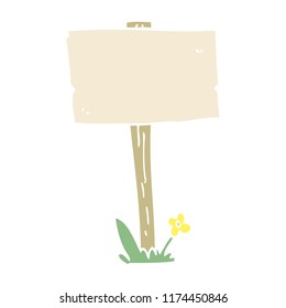 cartoon doodle sign post