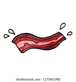 cartoon doodle sizzling bacon