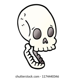 cartoon doodle skull