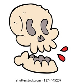 cartoon doodle skull