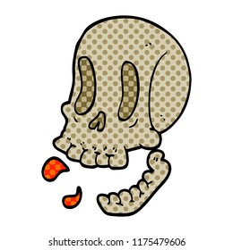 cartoon doodle skull