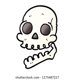 cartoon doodle skull