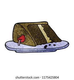 rebanada de tarta con doodle