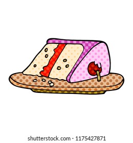 rebanada de tarta con doodle