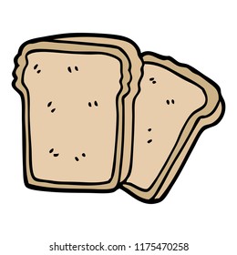 cartoon doodle slices of bread