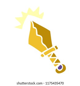 cartoon doodle small magical dagger