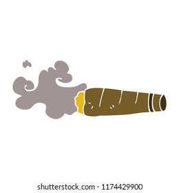cartoon doodle smoking cigar