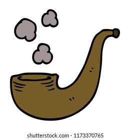 cartoon doodle smoking pipe