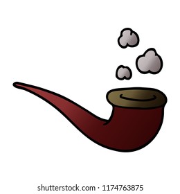 cartoon doodle smoking pipe