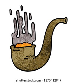 cartoon doodle smoking pipe