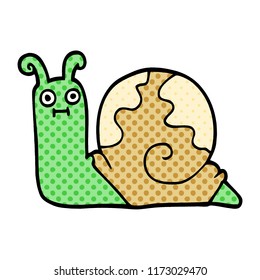 cartoon doodle snail