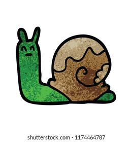 cartoon doodle snail