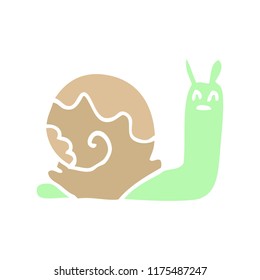 Cartoon-Doodle-Schnecke