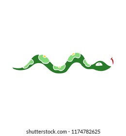serpiente de doodle de dibujos animados