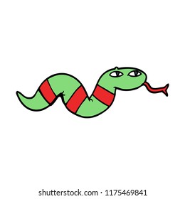 serpiente de doodle de dibujos animados