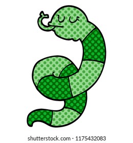serpiente de doodle de dibujos animados
