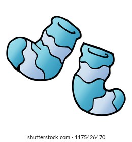 calcetines de doodle de dibujos animados