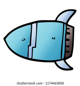 cartoon doodle space rocket