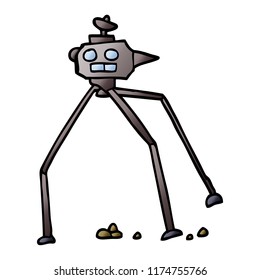 cohete espacial del doodle de dibujos animados