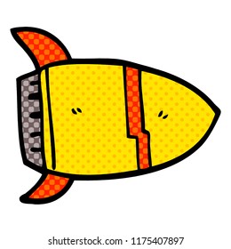 cartoon doodle space rocket