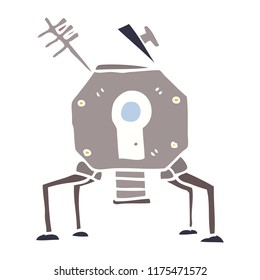cartoon doodle space rocket