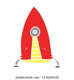 Cartoon-Doodle-Weltraumrakete