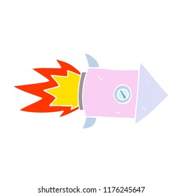 cohete espacial del doodle de dibujos animados