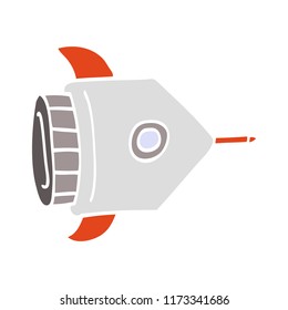 caricatura de doodle spaceship