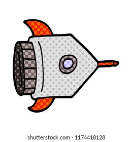 Cartoon-Doodle-Raumschiff