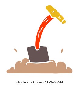 cartoon doodle spade